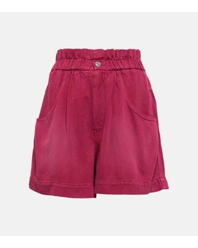 Isabel Marant Titea Denim Shorts - Red