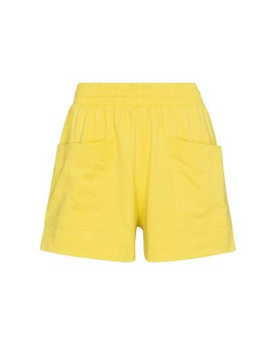 Dries Van Noten Cotton Jersey Shorts - Yellow