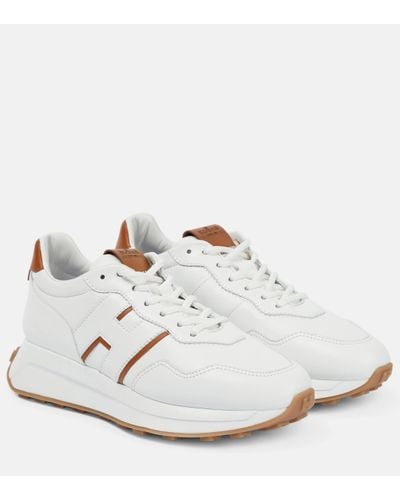 Hogan H641 Leather Trainers - White