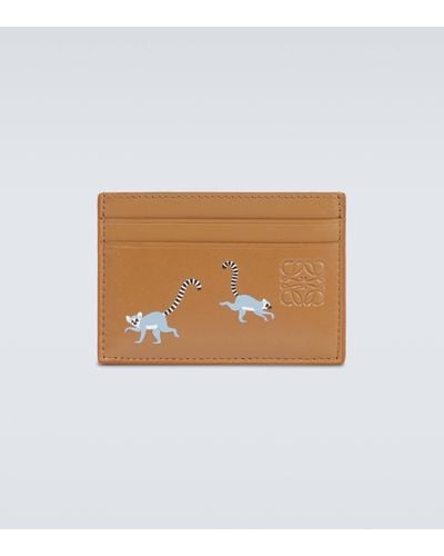 Loewe X Suna Fujita – Porte-cartes Lemur en cuir - Blanc