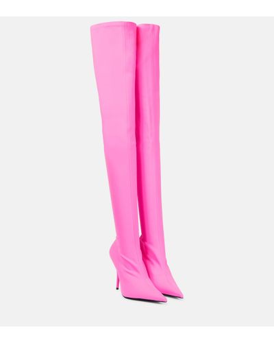 Balenciaga Overknee-Stiefel Knife - Pink