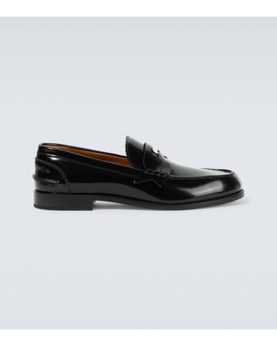 Christian Louboutin Penny Leather Loafers - Black