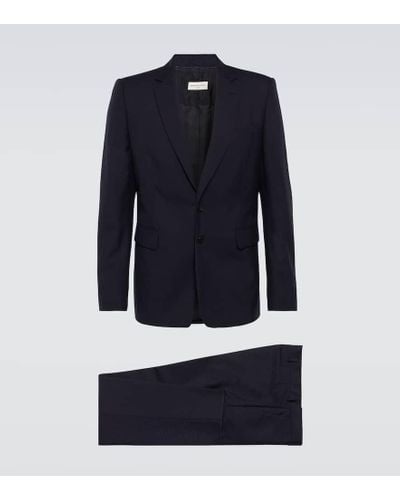 Dries Van Noten Anzug aus Wolle - Blau