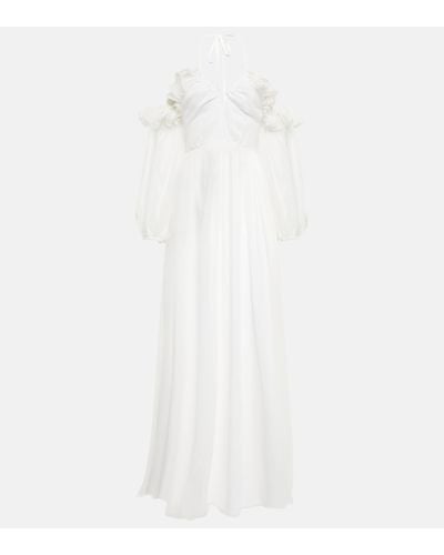 Giambattista Valli Off-the-shoulder Silk Gown - White