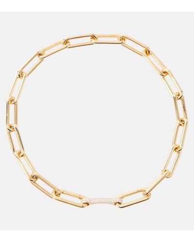 Robinson Pelham Halskette Identity aus 18kt Gelbgold mit Diamanten - Mettallic