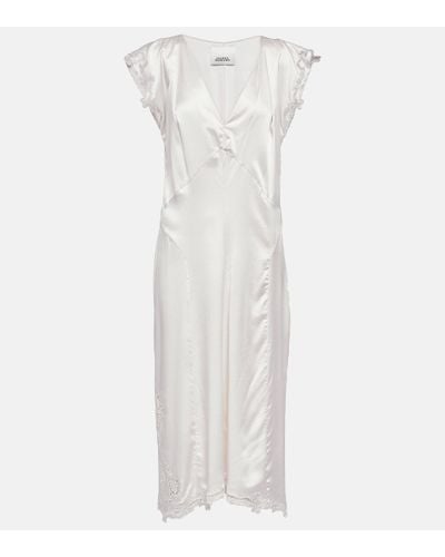 Isabel Marant Jordina Silk-blend Midi Dress - White