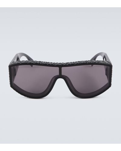 Fendi Lab Embossed Shield Sunglasses - Grey