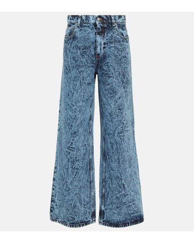 Marni Mid-Rise Wide-Leg Jeans - Blau