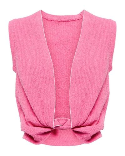 Jacquemus Le Haut Noue Sweater Vest - Pink