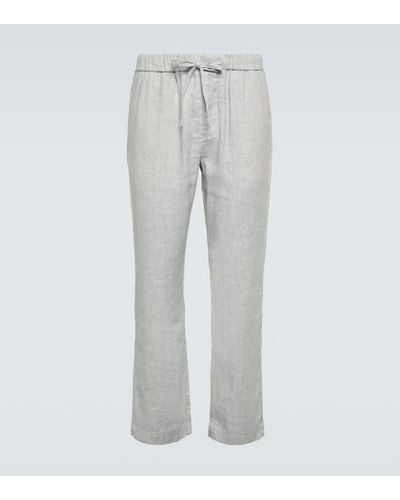 Frescobol Carioca Oscar Linen-blend Pants - Gray