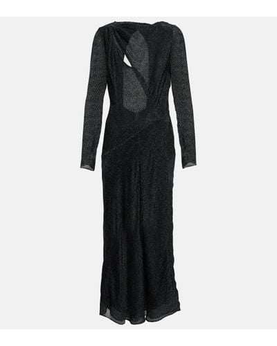 Isabel Marant Sabrina Silk-blend Midi Dress - Black