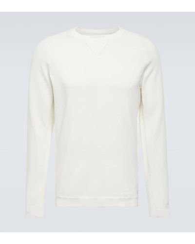 C.P. Company Sweatshirt aus Frottee - Weiß