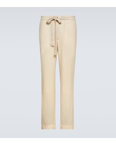 AURALEE Straight-leg Wool Trousers - Natural