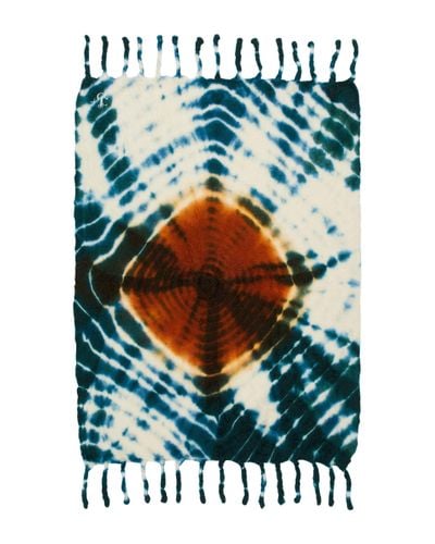 Jil Sander Couverture tie & dye en mohair melange - Bleu