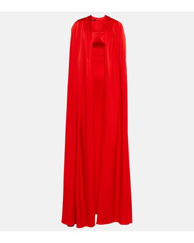 Alex Perry Banks Crepe Gown - Red