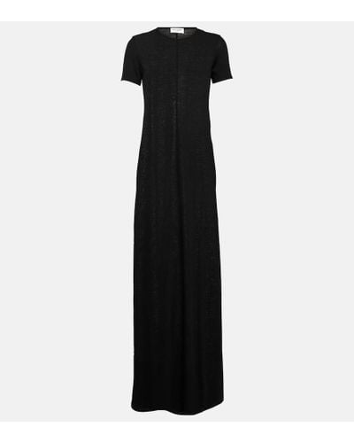 Saint Laurent Wool Jersey T-shirt Dress - Black