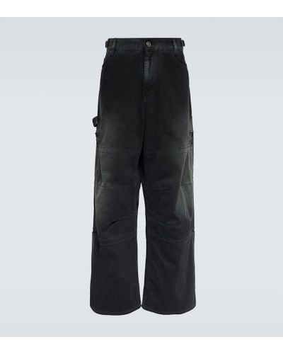 Balenciaga Pantalones cargo de algodon - Negro