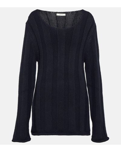 The Row Ribbed-knit Wool Jumper - Blue
