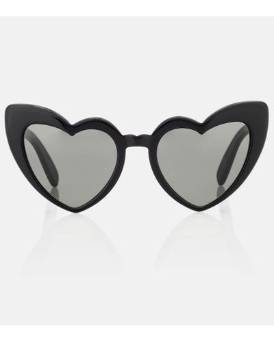 Saint Laurent Sl 181 Loulou Heart-shaped Sunglasses - Brown