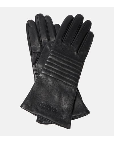 Isabel Marant Handschuhe Breezy aus Leder - Schwarz