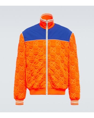 Gucci GG Jacquard Track Jacket - Orange