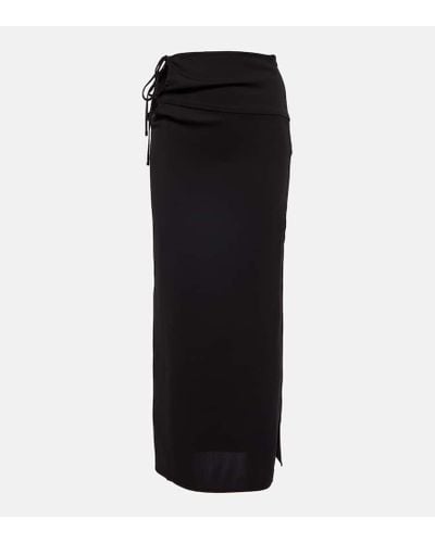 Christopher Esber Falda larga wrap de crepe - Negro