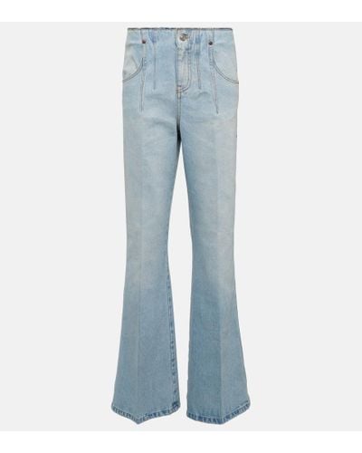 Victoria Beckham Jeans flared in cotone - Blu