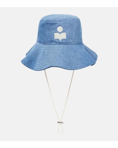 Isabel Marant Delya Denim Bucket Hat - Blue