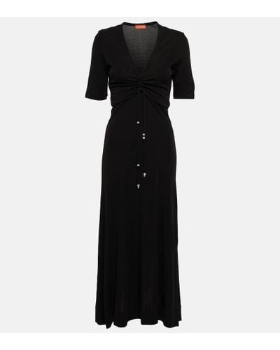 Altuzarra Panya Ruched Midi Dress - Black