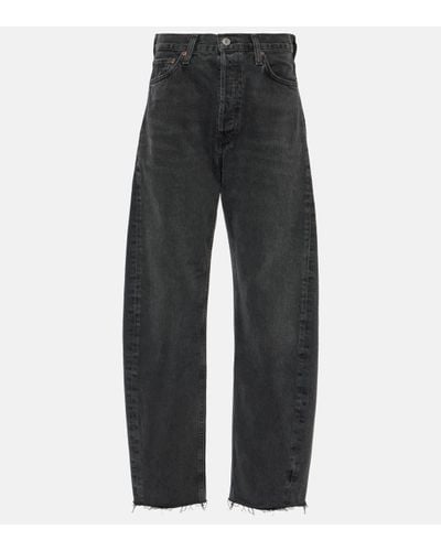 Agolde High-rise Barrel-leg Jeans - Grey
