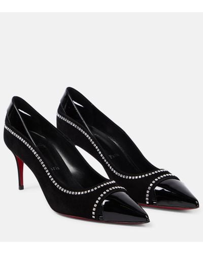 Christian Louboutin Duvette Strass 70 Patent Leather Court Shoes - Black