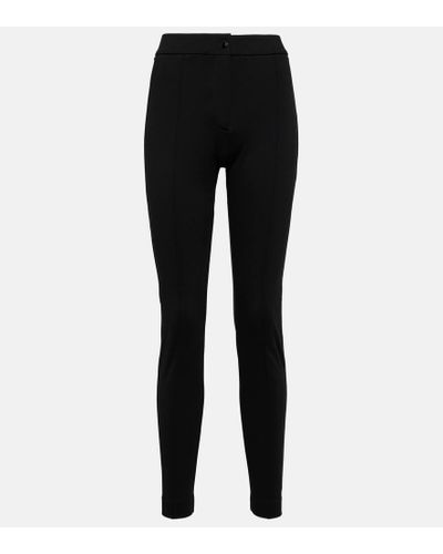 Moncler High-rise Jersey Slim Pants - Black