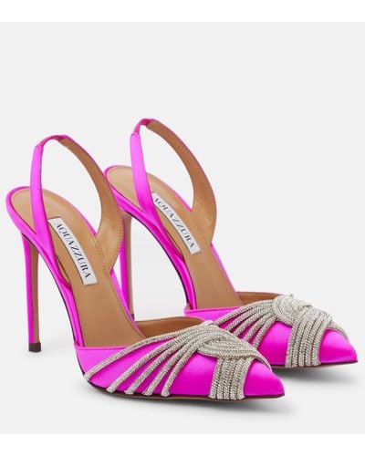 Aquazzura Zapatos Gatsby Sling con tacón de 105mm - Rosa