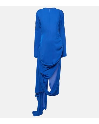 Acne Studios Robe midi asymetrique - Bleu
