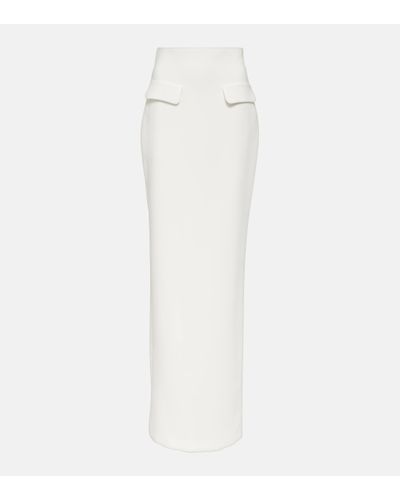 Monot High-rise Crepe Maxi Skirt - White