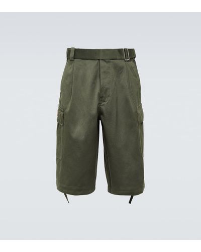 KENZO Cotton Cargo Shorts - Green