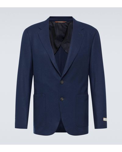 Canali Blazer en cachemire melange - Bleu