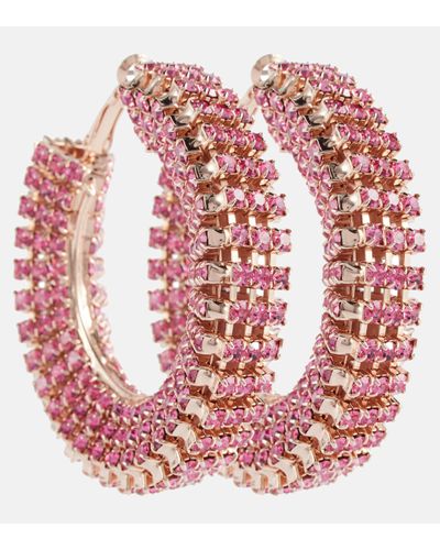 Magda Butrym Crystal-embellished Hoop Earrings - Pink