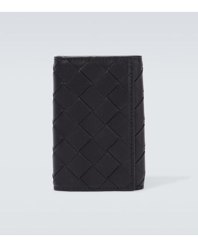 Bottega Veneta Intrecciato Bifold Leather Wallet - Black