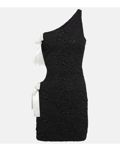 Giambattista Valli Vestido corto asimetrico - Negro