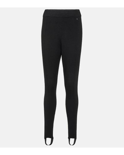 Bogner Leggings a vita alta con staffe - Nero