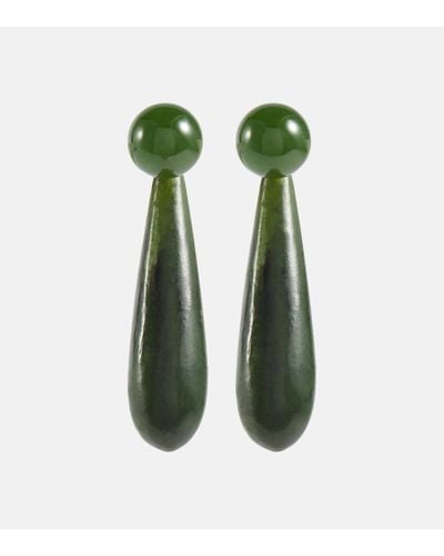 Sophie Buhai Angelika Small Jade Drop Earrings - Green