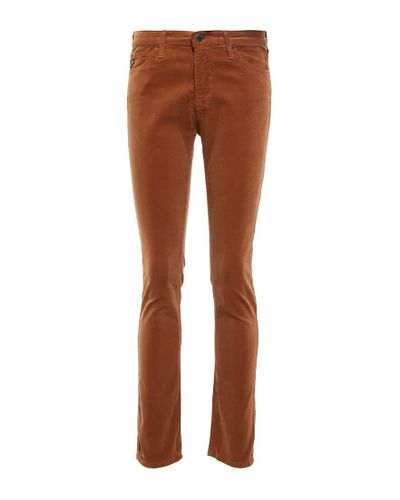 AG Jeans Prima Corduroy Skinny Jeans - Brown