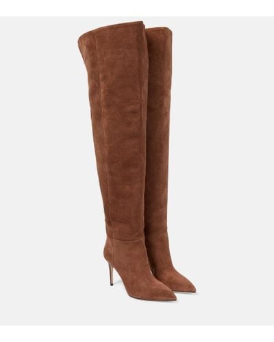 Paris Texas Suede Over-the-knee Boots - Brown