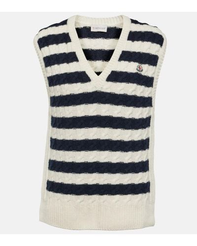 Moncler Wool Sweater Vest - Blue