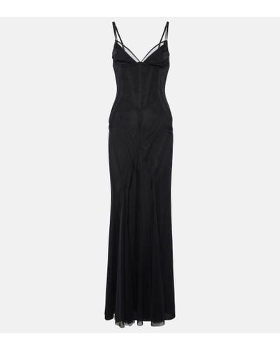 Dolce & Gabbana Satin Corset Dress - Black