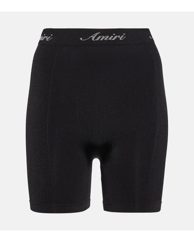 Amiri Shorts ciclistas con logo - Negro