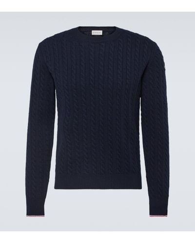 Moncler Wool And Cashmere Jumper - Blue