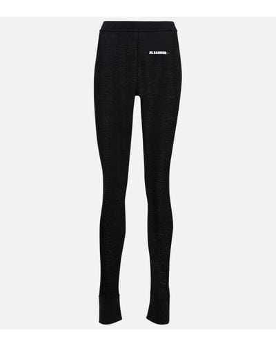 Jil Sander Logo leggings - Black