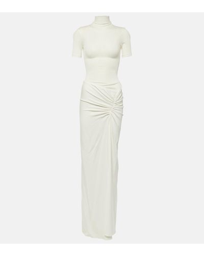 Christopher Esber Fusion Ruched Maxi Dress - White